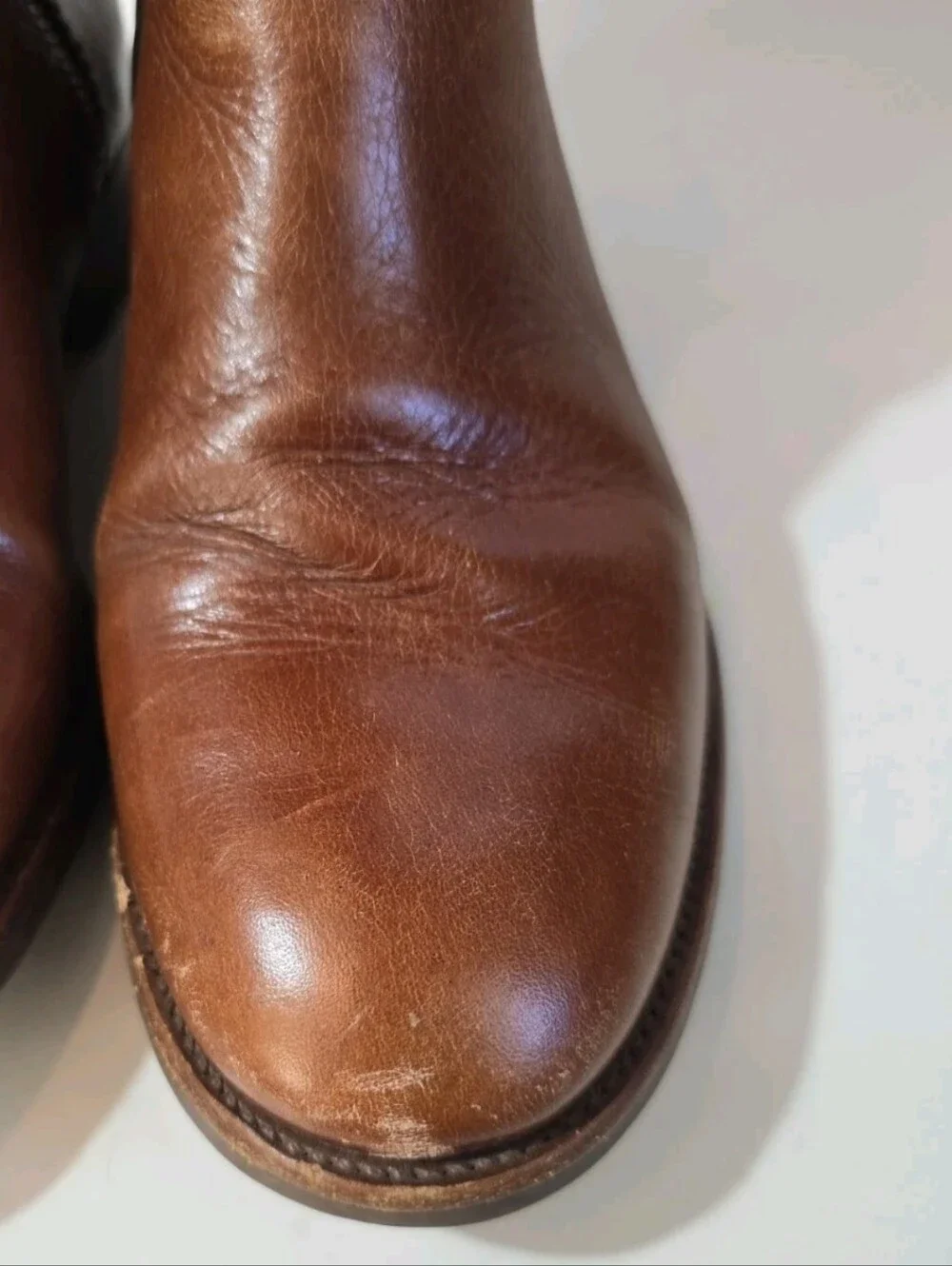 Tory Burch Womens Brown Leather Riding Boots - Classic Equestrian Style Size 7.5